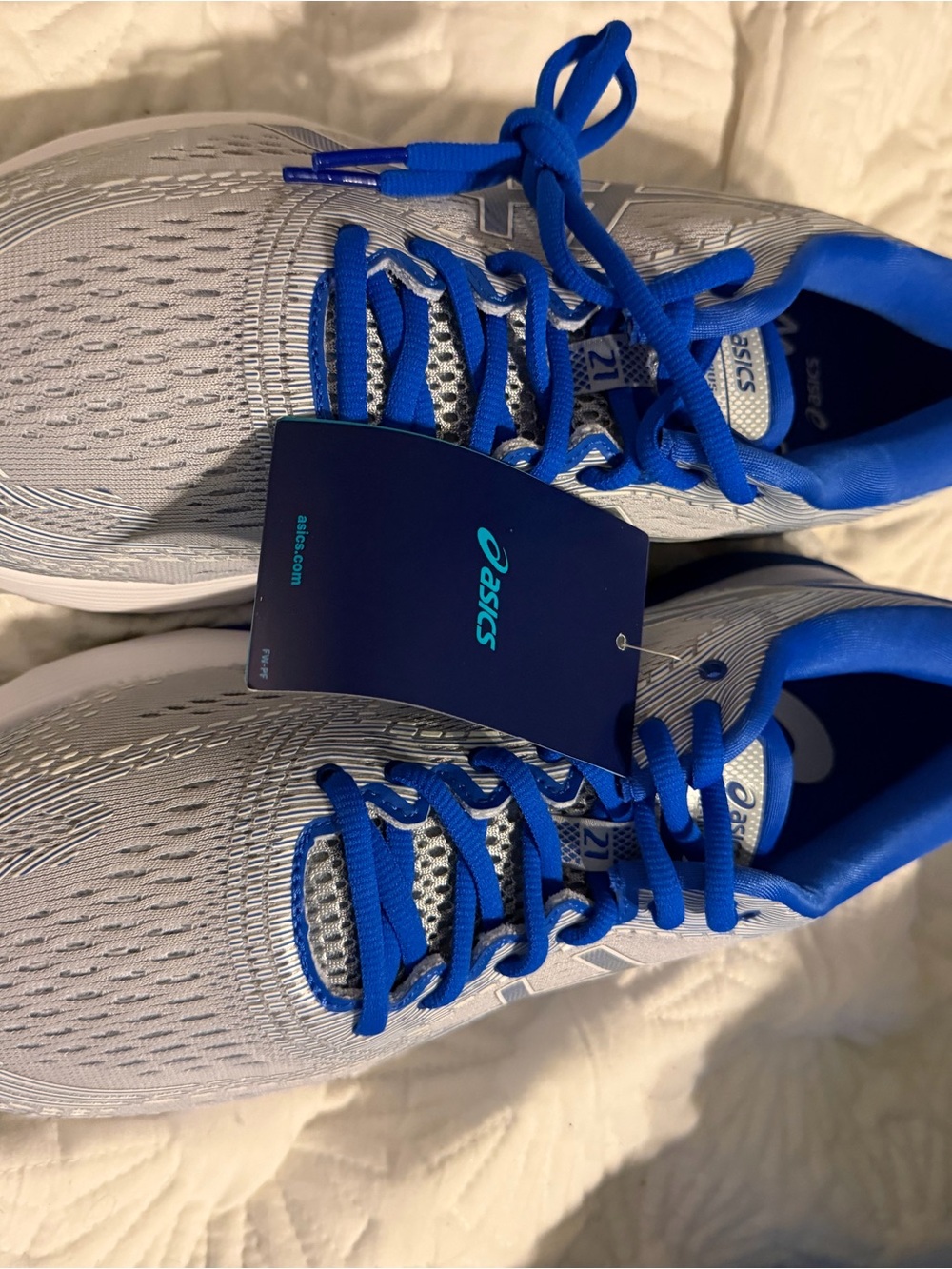 ASICS Blue and Grey Men's Running Shoes